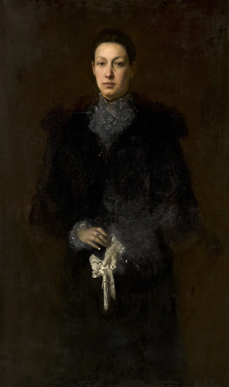 Portrait Of Honorine Van Hove Velle Wall Art by Edmond Van Hove - High-Resolution Digital Print