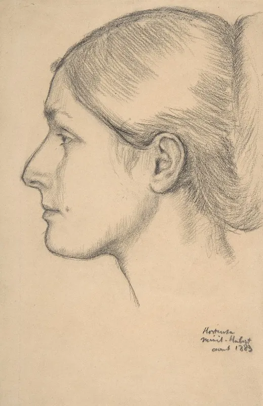 Portrait Of Hortense Valpincon Mme Jacques Fourchy Wall Art by Edgar Degas - High-Resolution Digital Print