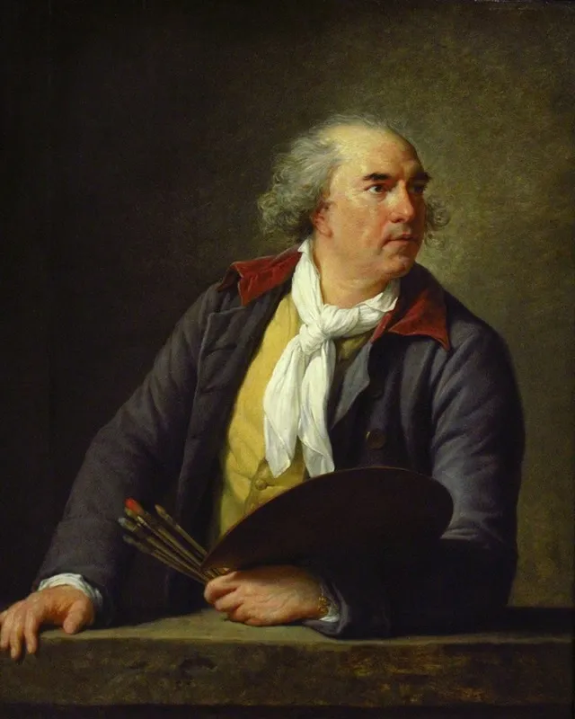 Portrait Of Hubert Robert Wall Art by Elisabeth Louise Vigée Le Brun - High-Resolution Digital Print