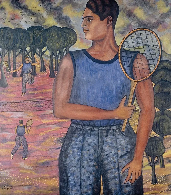 Portrait Of Hugo Tilghman The Tennis Player Wall Art by Abraham Ángel - High-Resolution Digital Print