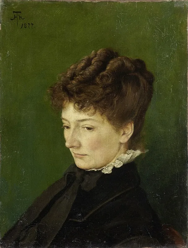 Portrait Of Ida Muller Nee Scholderer Wall Art by Hans Thoma - High-Resolution Digital Print