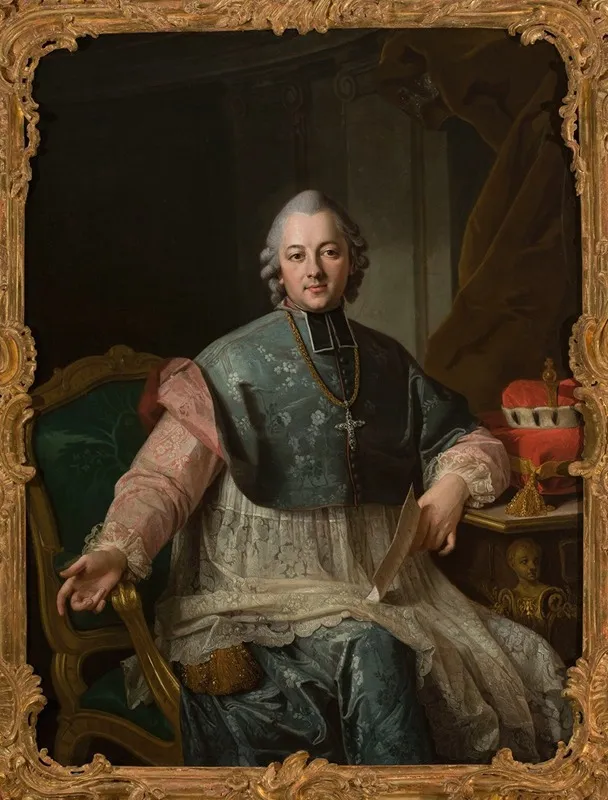 Portrait Of Ignacy Krasicki Wall Art by Per Krafft the Elder - High-Resolution Digital Print