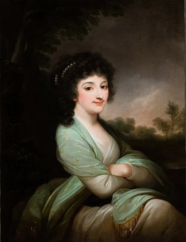 Portrait Of Izabela Oginska Nee Lasocka Wall Art by Josef Grassi - High-Resolution Digital Print