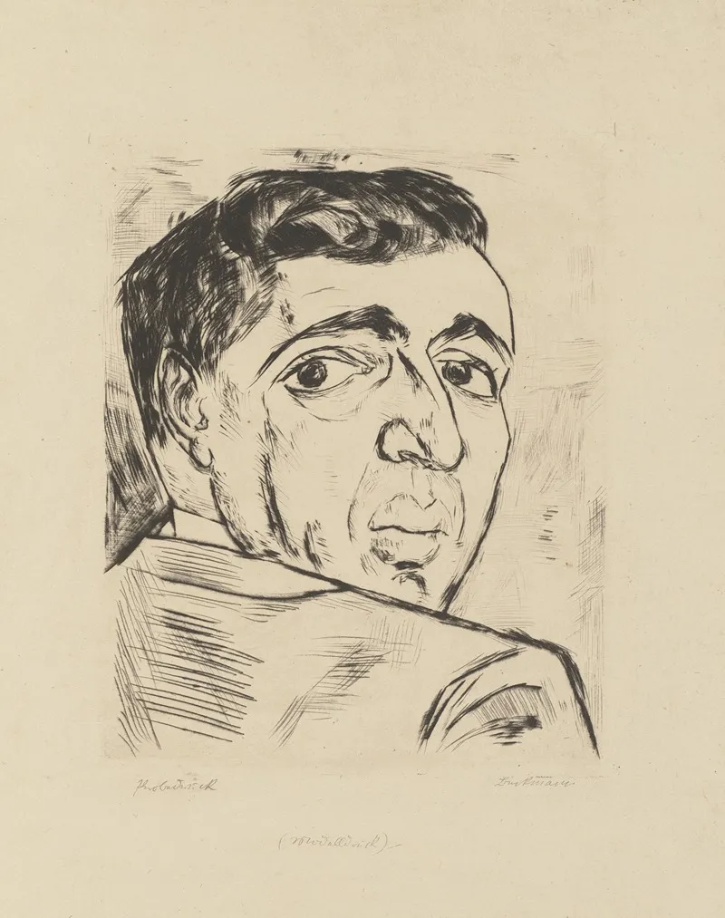 Portrait Of J B Neumann Wall Art by Max Beckmann - High-Resolution Digital Print