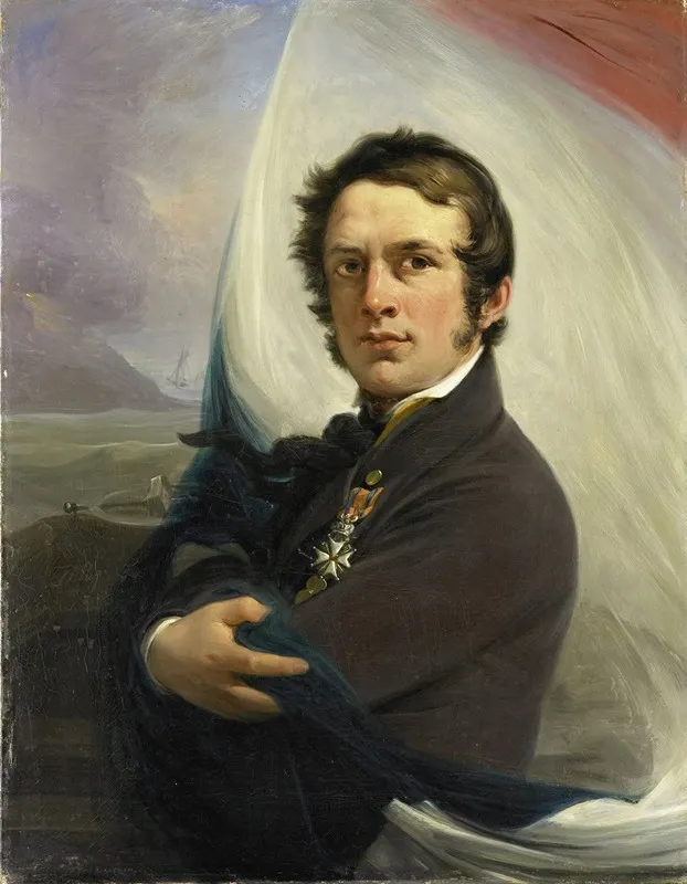 Portrait Of Jacob Hobein Rescued The Dutch Flag Under Enemy Fire 18 March 1831