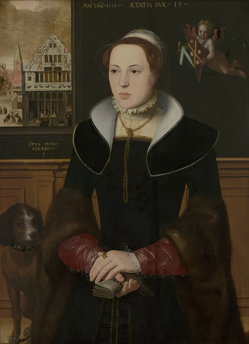Portrait Of Jacquemyne Buuck Wall Art by Pieter Pourbus - High-Resolution Digital Print