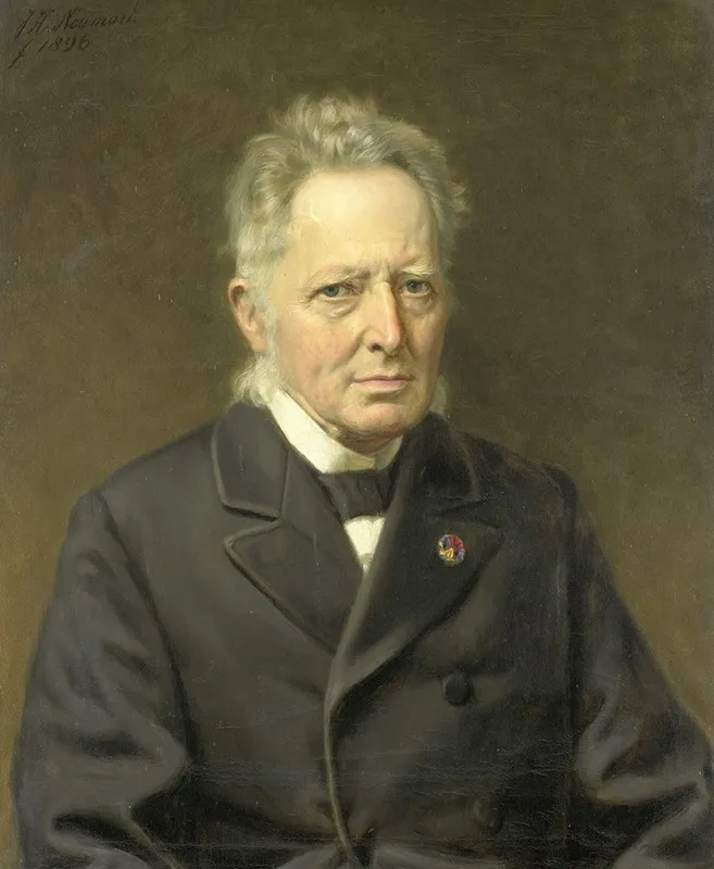 Portrait Of Jan Heemskerk Azn 1818 1897 Wall Art by Johan Heinrich Neuman - High-Resolution Digital Print