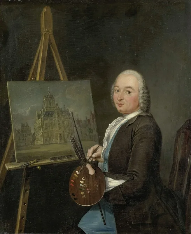 Portrait Of Jan Ten Compe Painter And Art Dealer In Amsterdam Wall Art by Tibout Regters - High-Resolution Digital Print