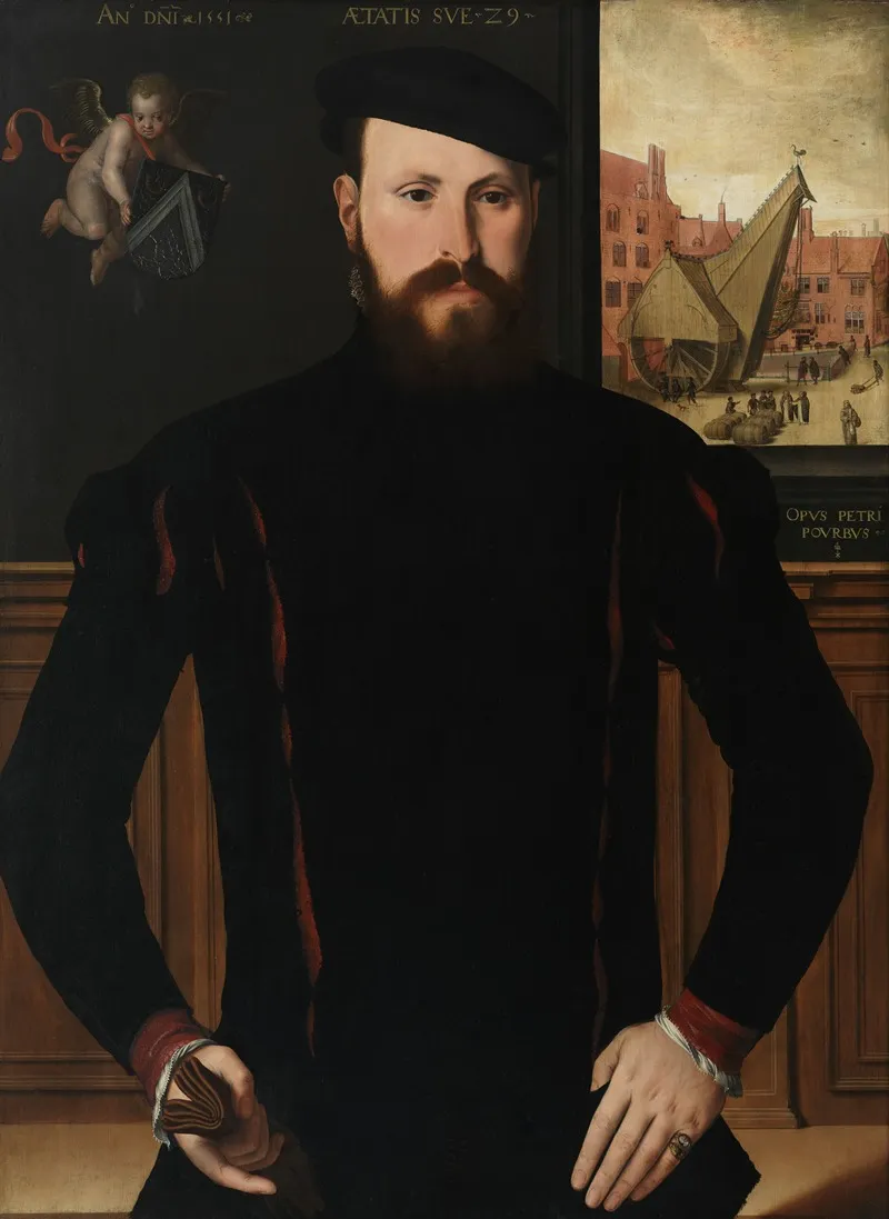 Portrait Of Jan Van Eyewerve Wall Art by Pieter Pourbus - High-Resolution Digital Print