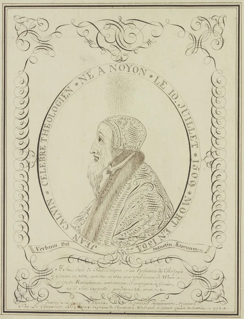 Portrait Of Jean Calvin Wall Art by Pierre-Jean-Paul Berny de Nogent - High-Resolution Digital Print