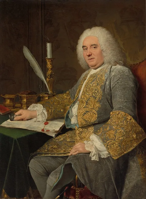 Portrait Of Jean Gabriel Du Theil At The Signing Of The Treaty Of Vienna Wall Art by Jacques-André-Joseph Aved - High-Resolution Digital Print