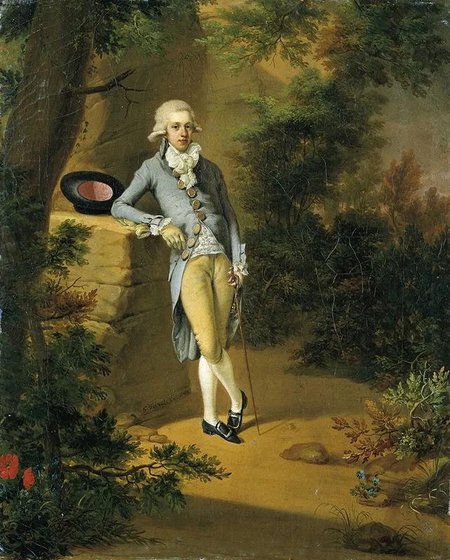 Portrait Of Johann Georg Von Holzhausen Wall Art by Georg Karl Urlaub - High-Resolution Digital Print