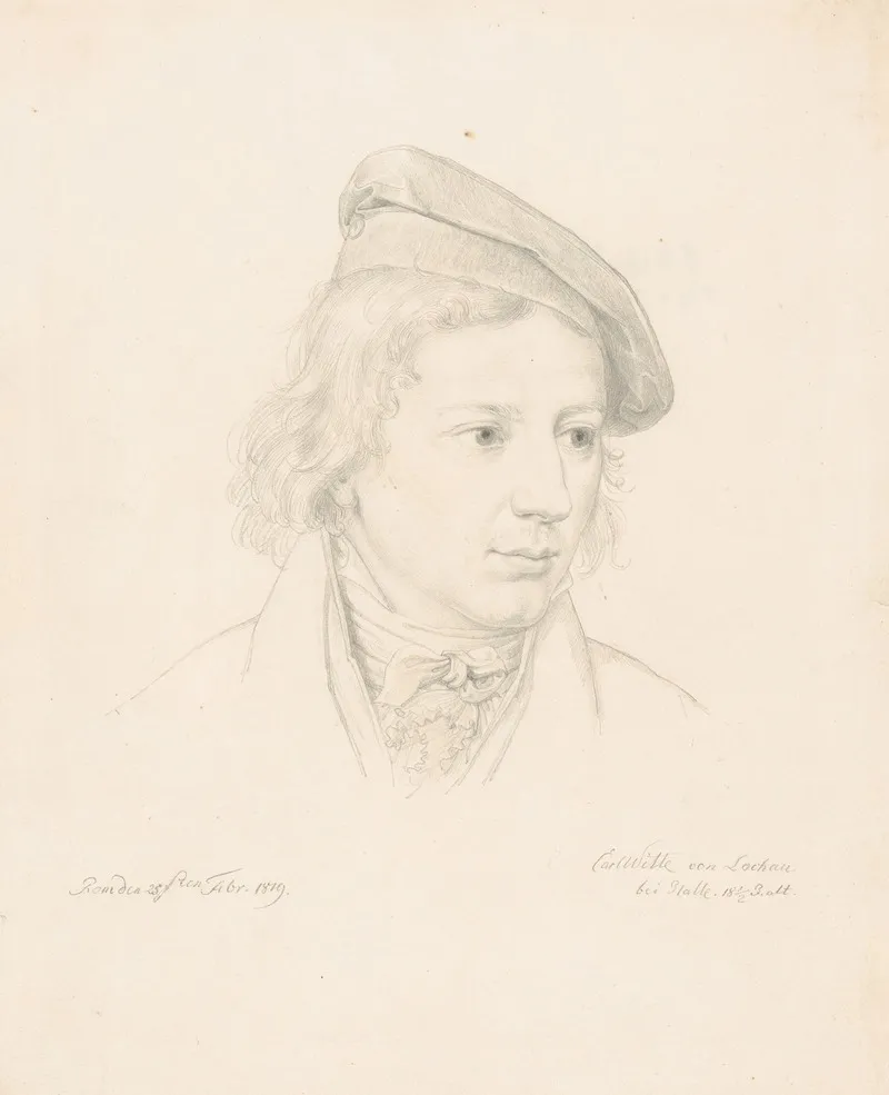Portrait Of Johann Heinrich Friedrich Carl Witte Wall Art by Samuel Amsler - High-Resolution Digital Print