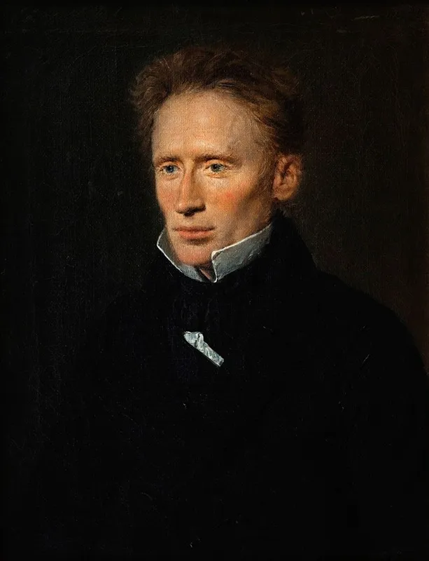 Portrait Of Johannes Dam Hage 1800 1837 Editor Of Faedrelandet The Fatherland Wall Art by Christian Albrecht Jensen - High-Resolution Digital Print