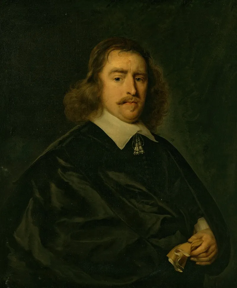 Portrait Of Johannes Rijckaert 1609 1679 Wall Art by Cornelis Johnson Van Ceulen - High-Resolution Digital Print