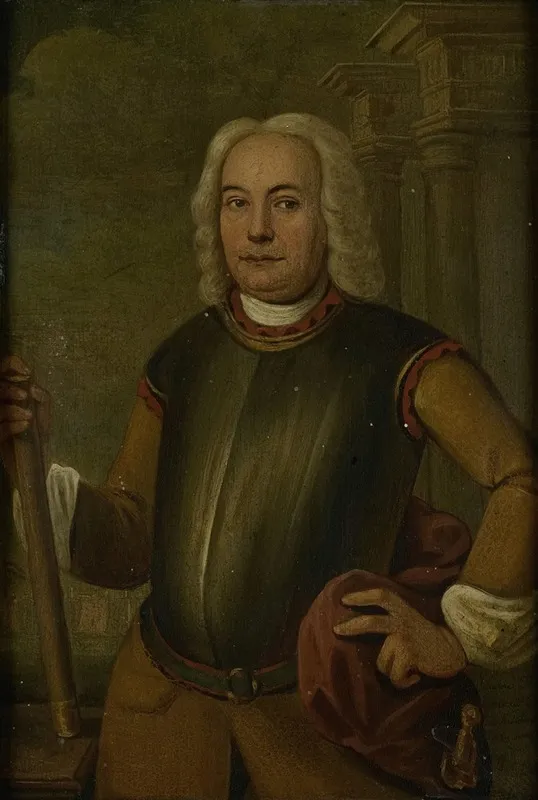 Portrait Of Johannes Thedens Governor General Of The Dutch East India Company Wall Art by Jacobus Oliphant - High-Resolution Digital Print