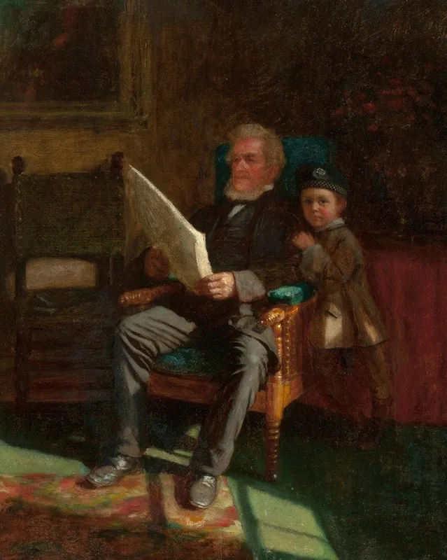 Portrait Of John C Chandler And Philip J Wilson 2 Wall Art by Eastman Johnson - High-Resolution Digital Print