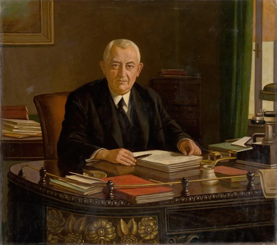 Portrait Of Joseph Orszagh Wall Art by Milan Thomka Mitrovský - High-Resolution Digital Print