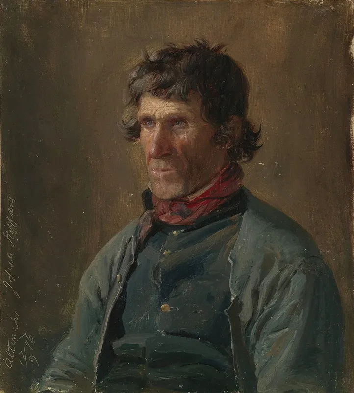 Portrait Of Joseph Steffens From Altenahr Wall Art by Adolph Tidemand - High-Resolution Digital Print