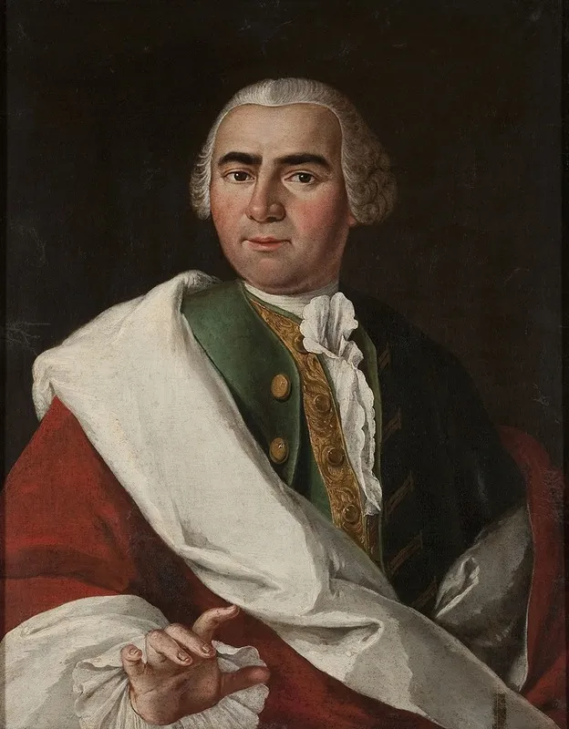 Portrait Of Jozef Antoni Haller Merchant From Krakow 1725 1785 Wall Art by Franz Ignaz Molitor - High-Resolution Digital Print