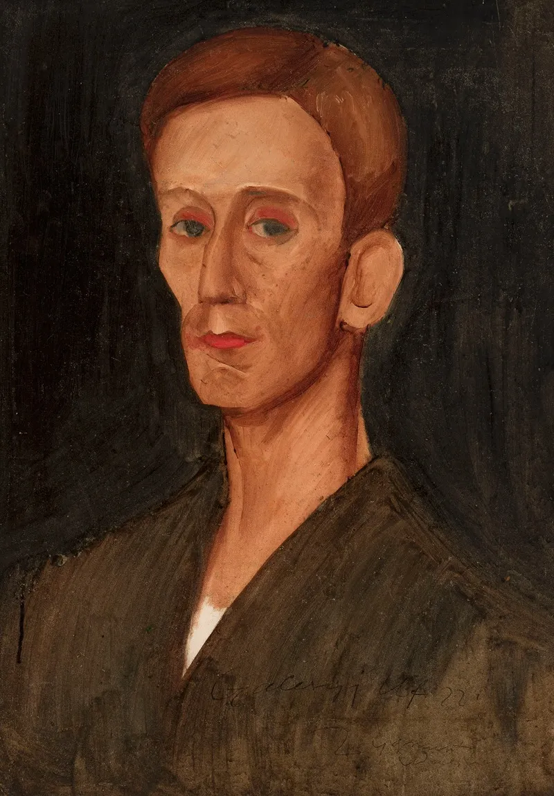 Portrait Of Jozef Czapski Wall Art by Zygmunt Waliszewski - High-Resolution Digital Print