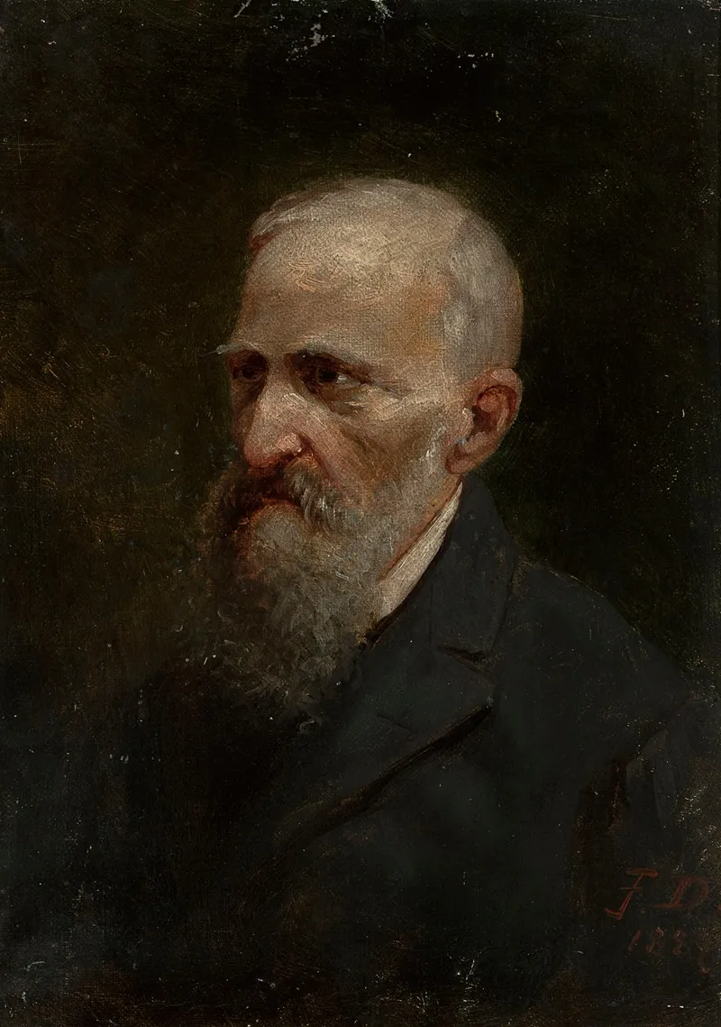 Portrait Of Jozef Ignacy Kraszewski Wall Art by Franciszek Ksawery Jędrzej Daniszewski - High-Resolution Digital Print