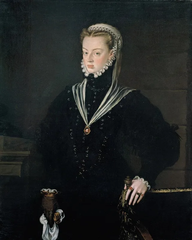 Portrait Of Juana Of Austria Princess Of Portugal Wall Art by Alonso Sánchez Coello - High-Resolution Digital Print