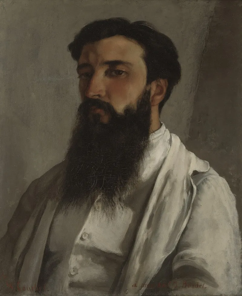 Portrait Of Jules Bordet Wall Art by Gustave Courbet - High-Resolution Digital Print