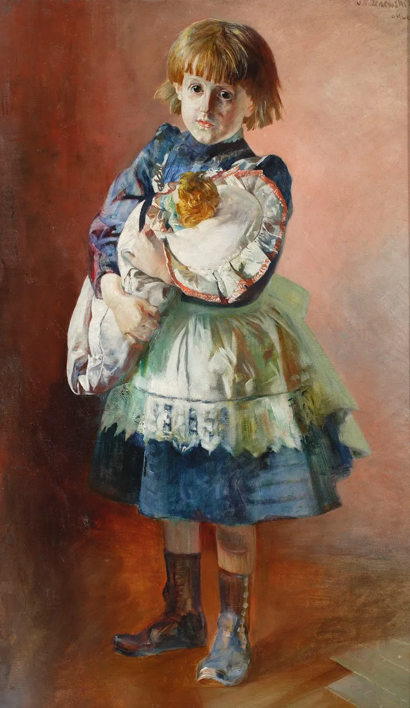 Portrait Of Julia Artists Daughter With A Doll