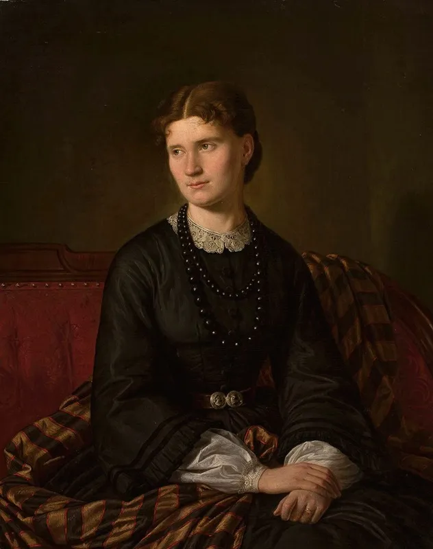 Portrait Of Julia Nee Bergson Artists Wife Wall Art by Aleksander Lesser - High-Resolution Digital Print