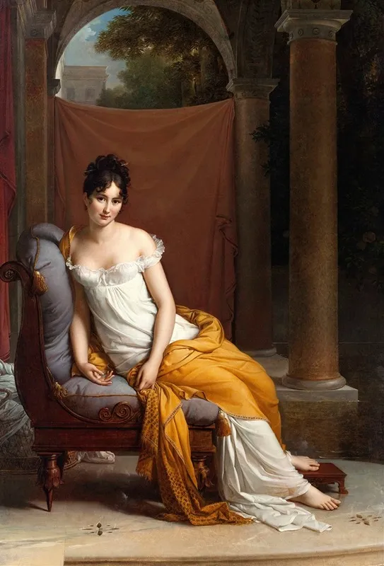 Portrait Of Juliette Recamier Nee Bernard Wall Art by François Gérard - High-Resolution Digital Print