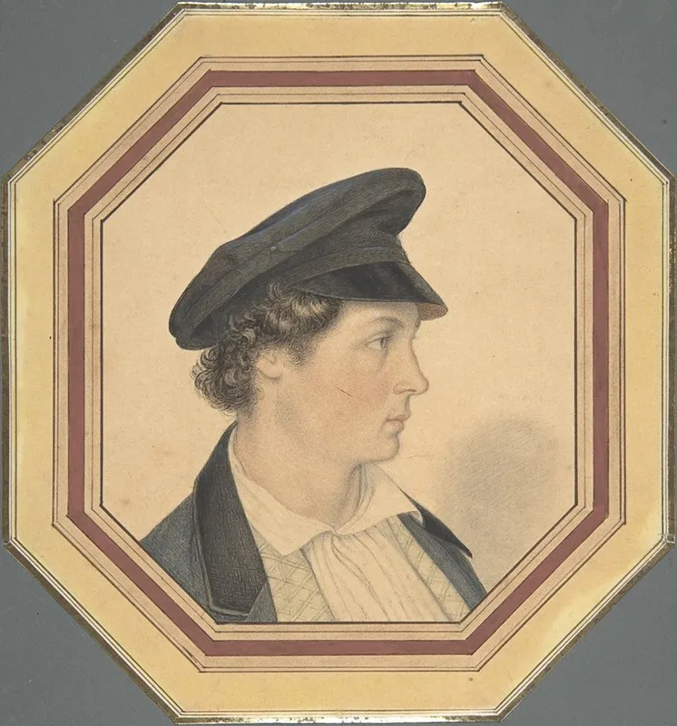 Portrait Of Julius Olivier The Artists Son Wall Art by Friedrich von Olivier - High-Resolution Digital Print