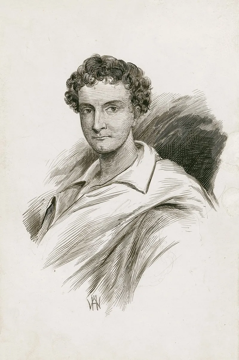 Portrait Of Junius Brutus Booth Wall Art by Alfred H. Wall - High-Resolution Digital Print