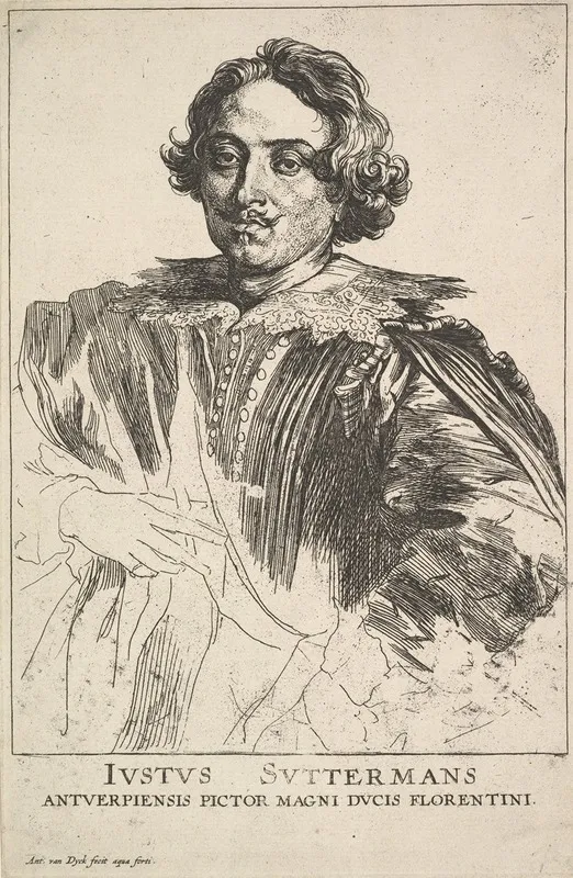 Portrait Of Justus Suttermans Wall Art by Anthony van Dyck - High-Resolution Digital Print