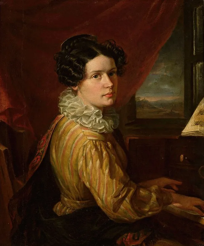 Portrait Of Karolina Towianska Wall Art by Walenty Wańkowicz - High-Resolution Digital Print