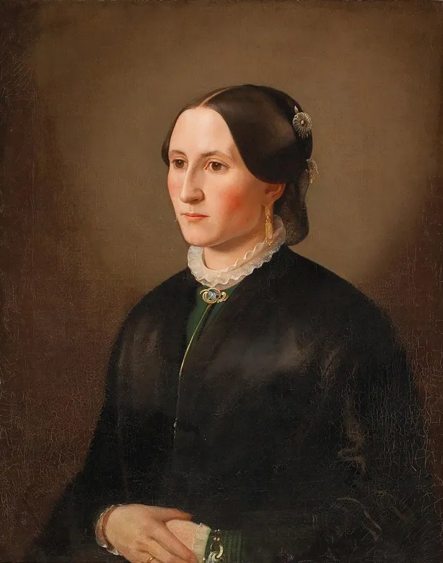 Portrait Of Karoline Gulich Nee Trenkwald Aged 31 Wall Art by Joseph Mathias von Trenkwald - High-Resolution Digital Print