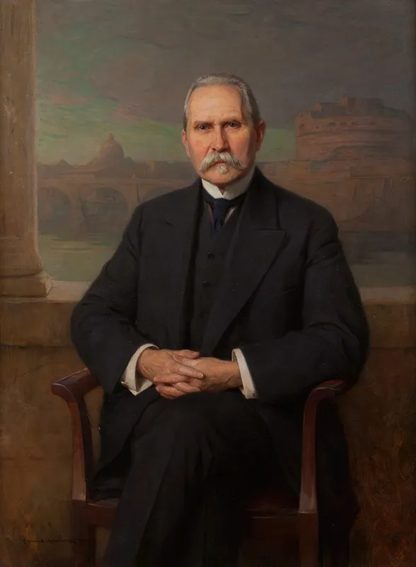 Portrait Of Kazimierz Chledowski Wall Art by Zygmunt Ajdukiewicz - High-Resolution Digital Print