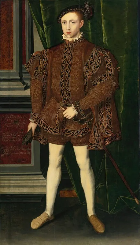 Portrait Of King Edward Vi Wall Art by Guillim Scrots and Workshop - High-Resolution Digital Print