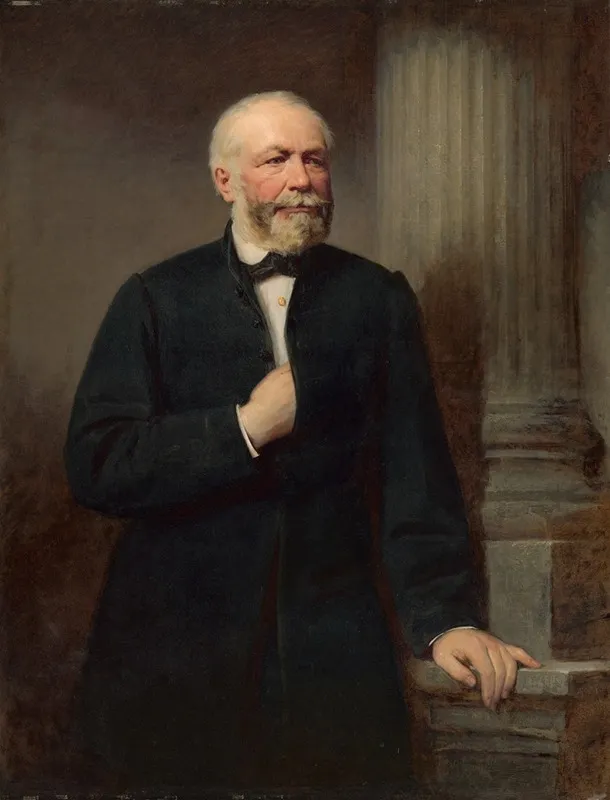 Portrait Of Kosice Banker Fiedler Wall Art by Gyula Benczúr - High-Resolution Digital Print