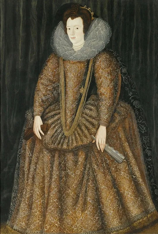 Portrait Of Lady Elizabeth Hastings Countess Of Worcester D 1621 Wall Art by Sir William Segar - High-Resolution Digital Print