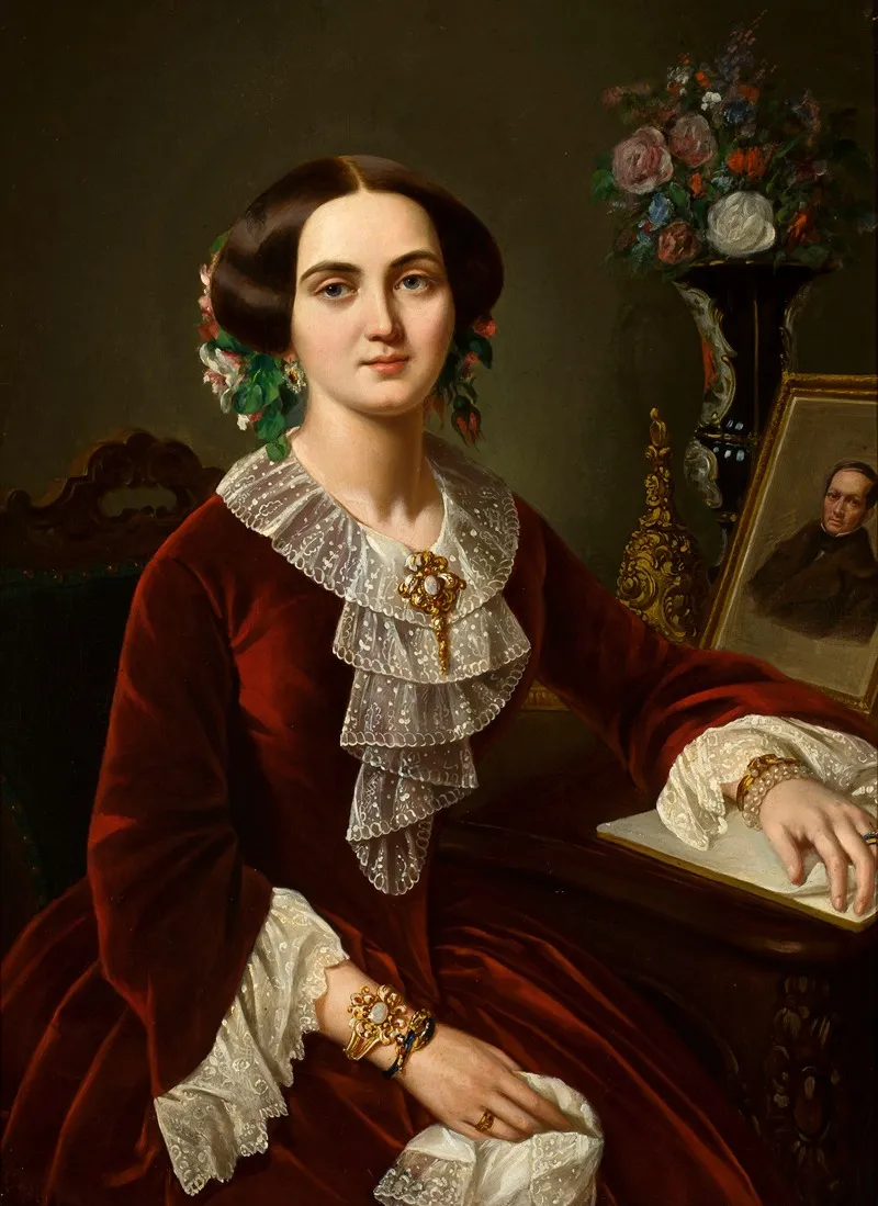 Portrait Of Leonia Rastawiecka Wall Art by Ksawery Jan Kaniewski - High-Resolution Digital Print