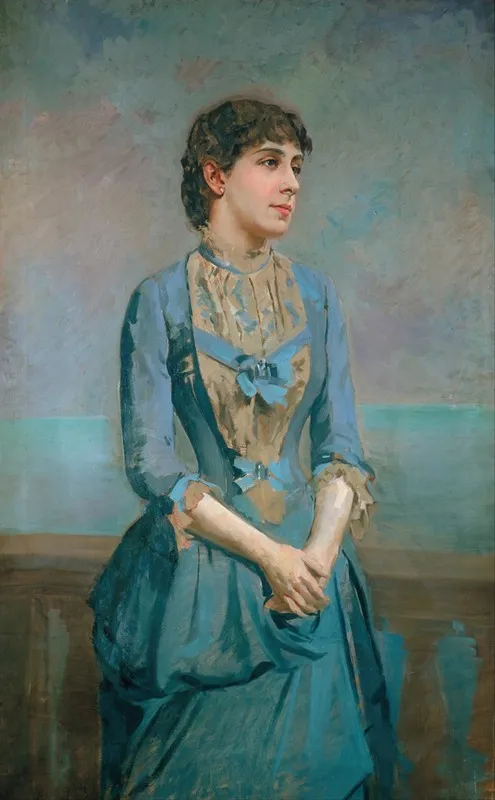 Portrait Of Lluisa Dulce I Tresserra Marquise Of Castellflorite Wall Art by Antoni Caba - High-Resolution Digital Print