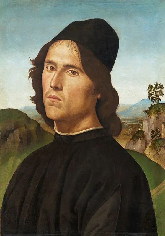 Portrait Of Lorenzo Di Cred Wall Art by Pietro Perugino - High-Resolution Digital Print