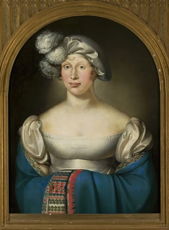 Portrait Of Louise Queen Of Prussia Wall Art by Wilhelm Ternite - High-Resolution Digital Print