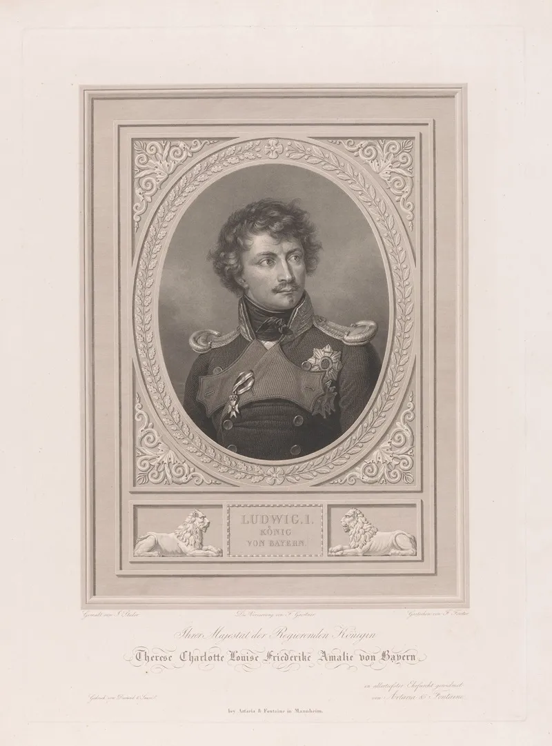 Portrait Of Ludwig I Of Bavaria Wall Art by Francois Forster - High-Resolution Digital Print