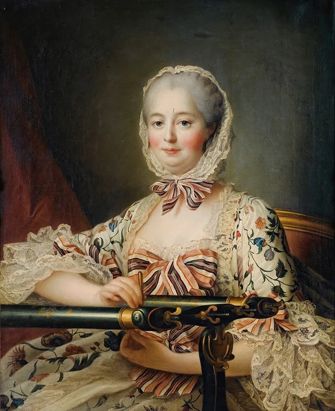 Portrait Of Madam De Pompadour Wall Art by François-Hubert Drouais - High-Resolution Digital Print