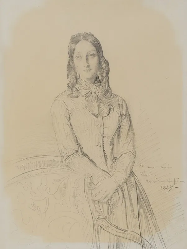 Portrait Of Madame Ravaisson Wall Art by Théodore Chassériau - High-Resolution Digital Print