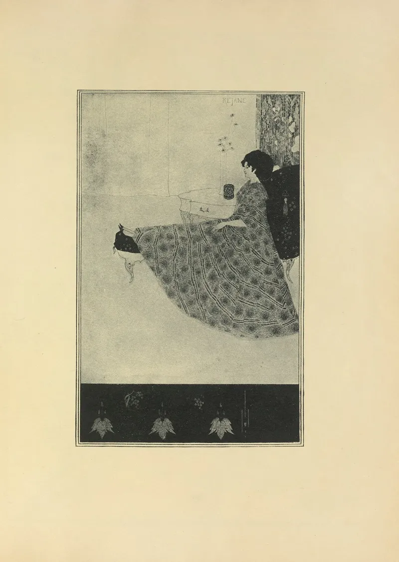 Portrait Of Madame Rejane Wall Art by Aubrey Vincent Beardsley - High-Resolution Digital Print