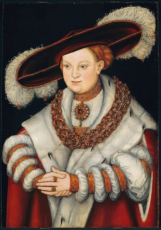 Portrait Of Magdalena Of Saxony Wife Of Elector Joachim Ii Of Brandenburg