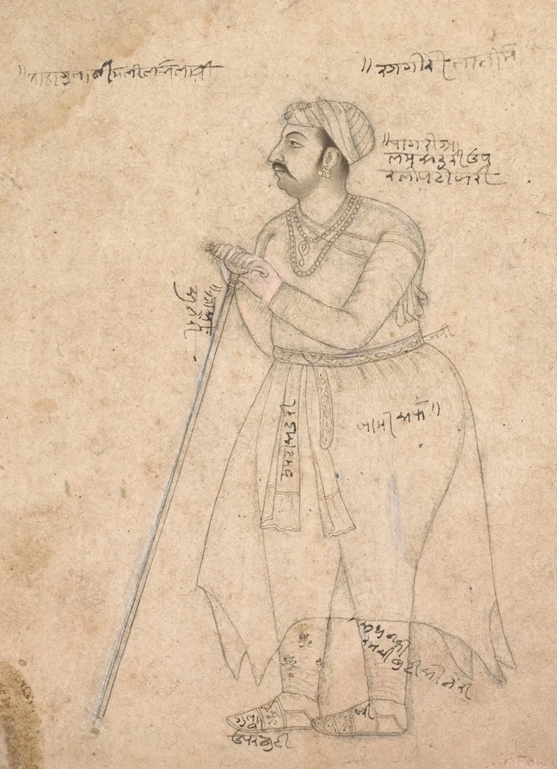 Portrait Of Maharaja Rai Singh Of Bikaner Reigned 1574 1612 Wall Art by Nur Muhammad - High-Resolution Digital Print